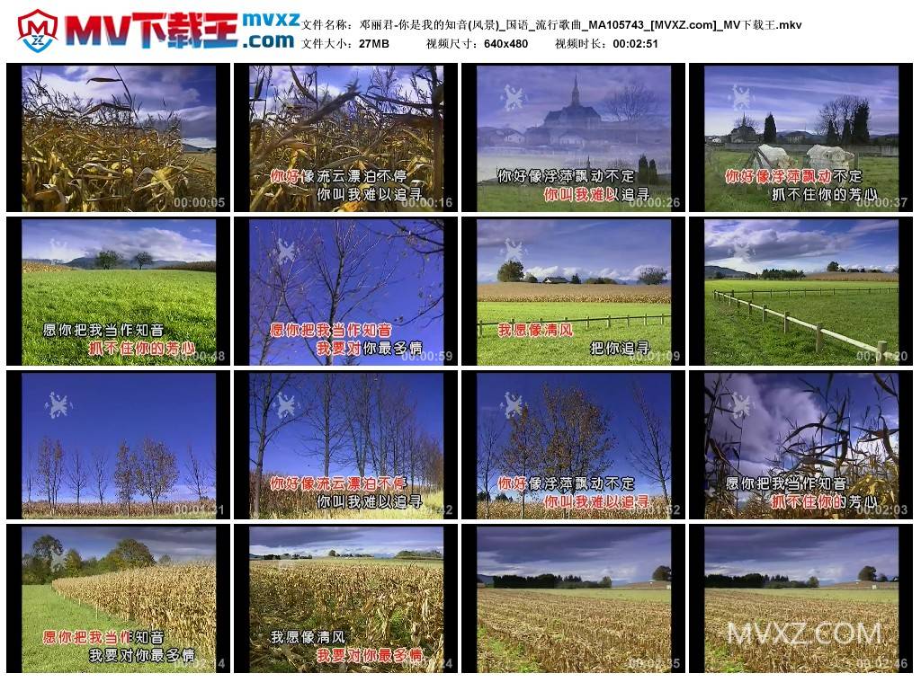 邓丽君-你是我的知音(风景)_国语_流行歌曲_MA105743